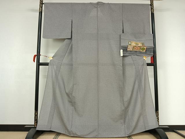 平和屋着物▽本場奄美大島紬　単衣　霞文　大島紬美術館謹製　証紙付き　上代65万円　正絹　逸品　AABL9080jh