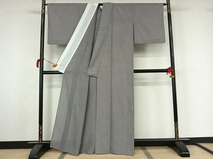 平和屋着物▽本場奄美大島紬　単衣　霞文　大島紬美術館謹製　証紙付き　上代65万円　正絹　逸品　AABL9080jh