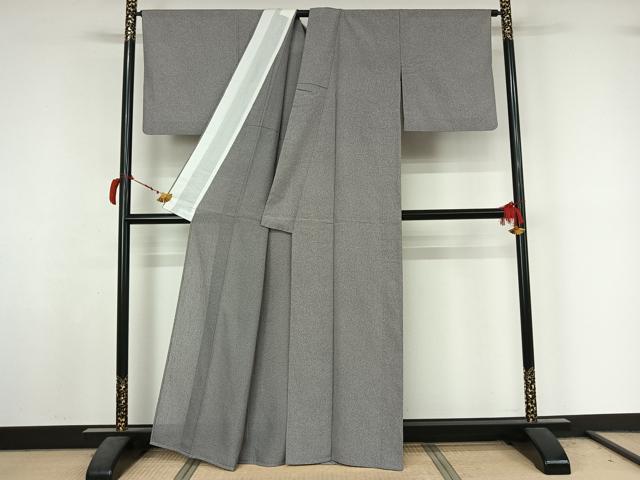 平和屋着物▽本場奄美大島紬　単衣　霞文　大島紬美術館謹製　証紙付き　上代65万円　正絹　逸品　AABL9080jh