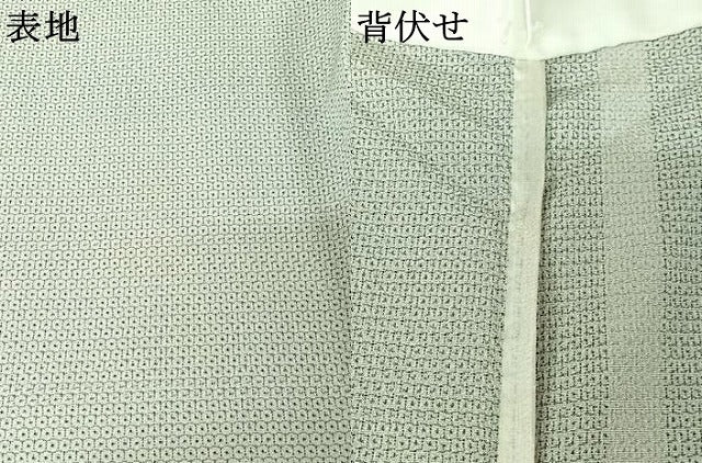 平和屋着物▽訪問着　本塩沢　単衣　110亀甲　花間道　正絹　逸品　AABL9081jh