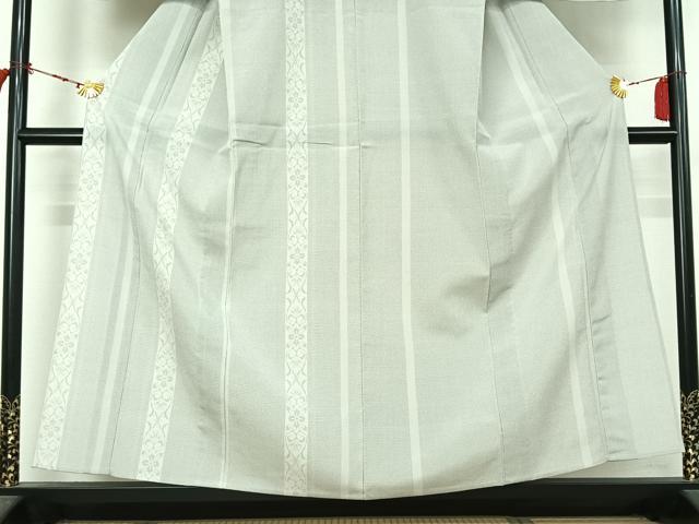 平和屋着物▽訪問着　本塩沢　単衣　110亀甲　花間道　正絹　逸品　AABL9081jh