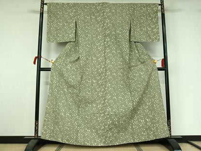 平和屋着物▽小紋　単衣　唐草文　未使用　AABL9089jh