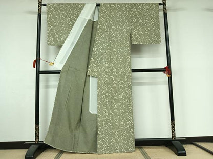 平和屋着物▽小紋　単衣　唐草文　未使用　AABL9089jh