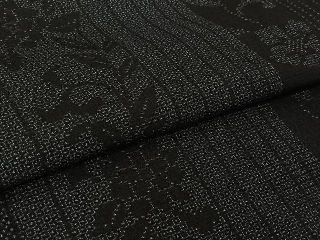 平和屋着物▽本塩沢　単衣　110亀甲　花間道　正絹　逸品　未使用　AABL9117jh