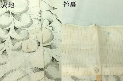 平和屋着物▽上質な小紋　単衣　辻が花　鬼しぼ縮緬　正絹　逸品　AABL9126jh