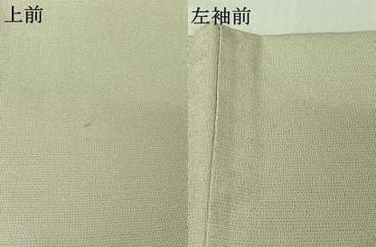 平和屋着物▽藤倉守正　本塩沢　単衣　幾何学文様　正絹　逸品　AABL9128jh