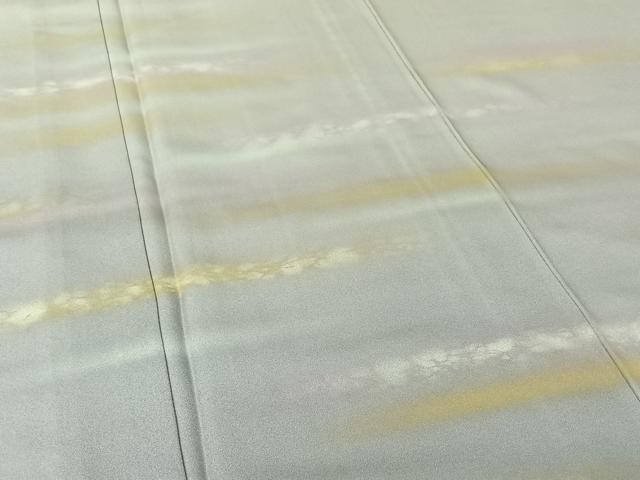 平和屋着物▽人間国宝　福田喜三郎　訪問着　単衣　作家物　霞文　暈し染め　正絹　逸品　AABL9129jh