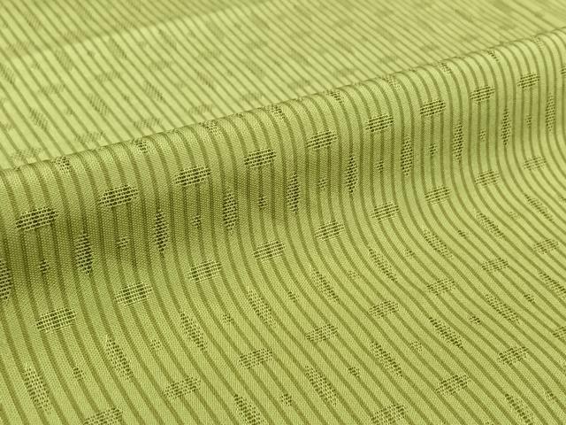 平和屋着物▽上質な小紋　単衣　捩り織　縞　正絹　逸品　AABL9131jh