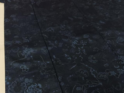 平和屋着物▽小紋　単衣　更紗花文　AABL9133jh