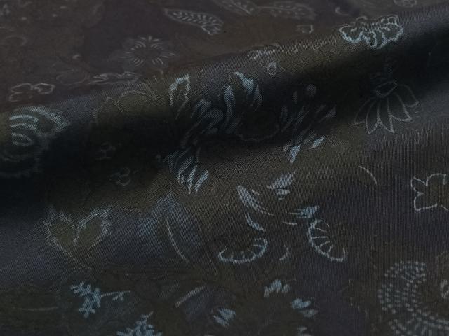 平和屋着物▽小紋　単衣　更紗花文　AABL9133jh