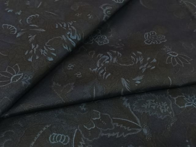 平和屋着物▽小紋　単衣　更紗花文　AABL9133jh