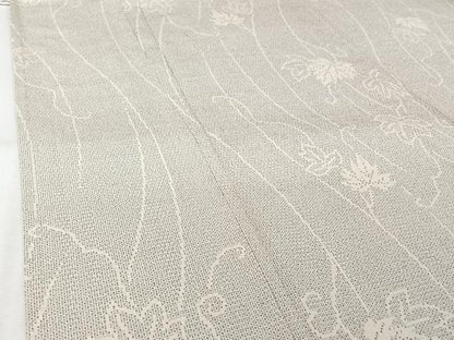 平和屋着物▽本塩沢　単衣　110亀甲　唐草文　正絹　逸品　AABL9137jh