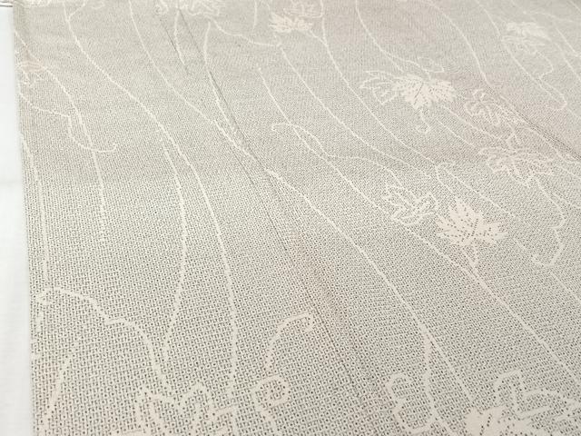 平和屋着物▽本塩沢　単衣　110亀甲　唐草文　正絹　逸品　AABL9137jh