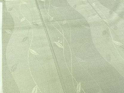 平和屋着物▽本塩沢　単衣　蔦草文　正絹　逸品　未使用　AABL9139jh
