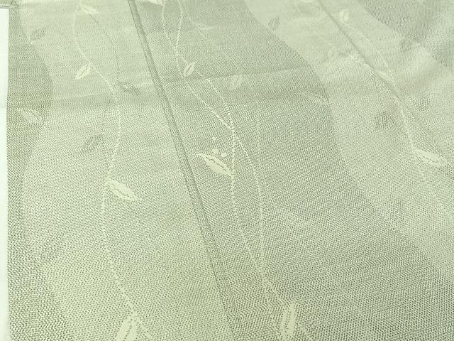 平和屋着物▽本塩沢　単衣　蔦草文　正絹　逸品　未使用　AABL9139jh