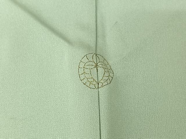 平和屋着物▽訪問着　単衣　駒刺繍　竹屋町刺繍　花丸文　暈し染め　金糸　金彩　正絹　逸品　AABL9140jh
