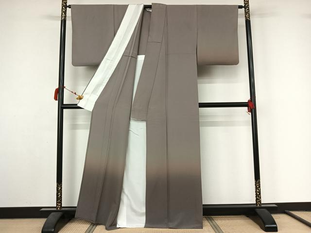 平和屋着物▽訪問着　単衣　霞文　正絹　逸品　AABL9146jh