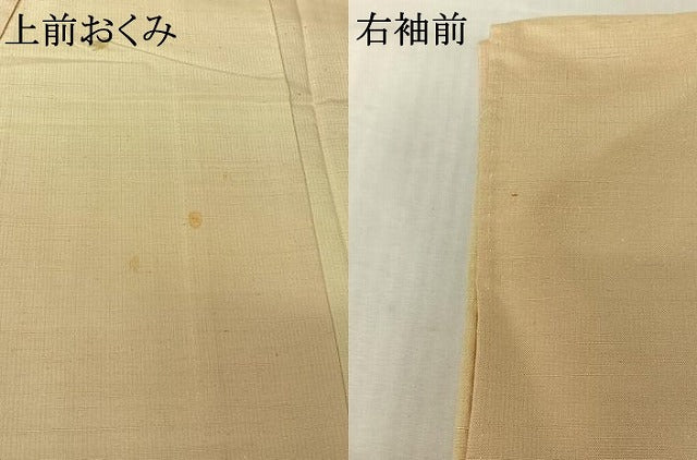 平和屋着物▽上質な紬　単衣　舞花文　正絹　逸品　AABL9147jh
