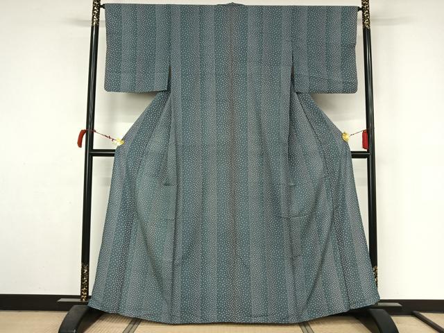 平和屋着物▽小紋　単衣　舞花文　さんび謹製　洗える着物　AABL9162jh