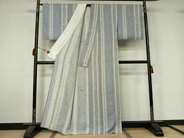 平和屋着物▽上質な小紋　単衣　花間道　正絹　逸品　AABL9177jh