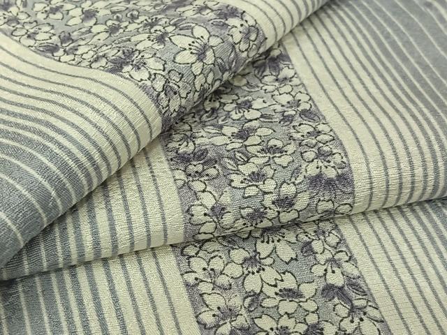 平和屋着物▽上質な小紋　単衣　花間道　正絹　逸品　AABL9177jh