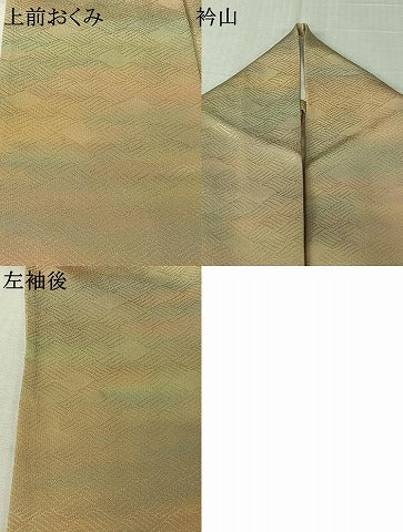 平和屋着物▽上質な小紋　単衣　霞文　正絹　逸品　AABL9190jh