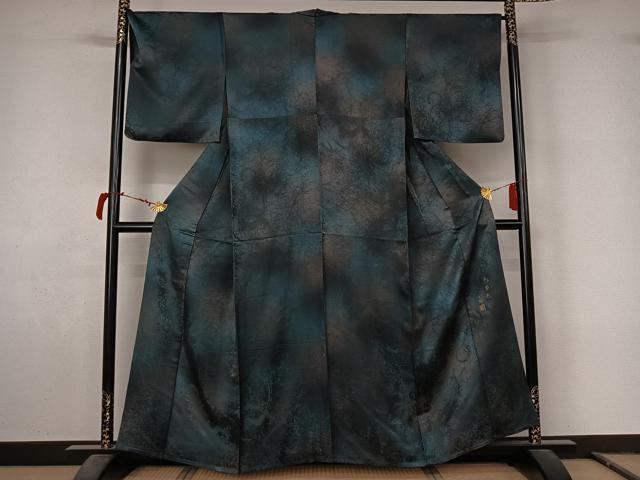 平和屋着物▽児島大輔　小紋　単衣　霞文　暈し染め　正絹　逸品　AABL9192jh