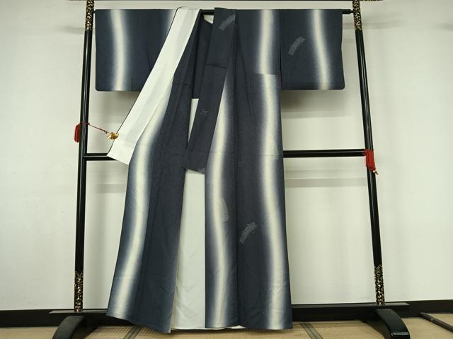 平和屋着物▽訪問着　単衣　短冊花文　暈し染め　金彩　正絹　逸品　AABL9196jh