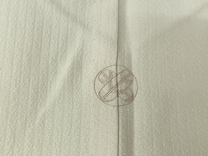 平和屋着物▽訪問着　単衣　枝花文　伊勢丹扱い　正絹　逸品　AABL9198jh