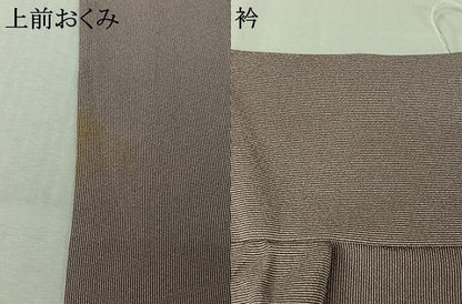 平和屋着物▽伝統工芸師　服部光擴　江戸小紋　単衣　万筋　葡萄色×白色　正絹　逸品　AABL9200jh