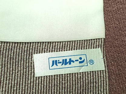 平和屋着物▽伝統工芸師　服部光擴　江戸小紋　単衣　万筋　葡萄色×白色　正絹　逸品　AABL9200jh