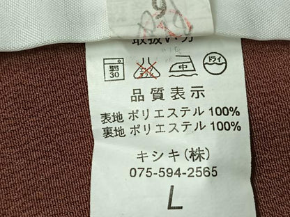 平和屋着物▽小紋　単衣　草花文　洗える着物　AABL9203jh
