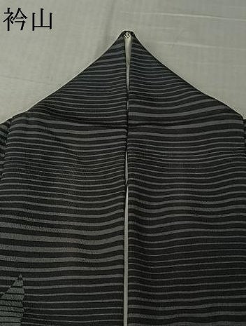 平和屋着物▽上質な小紋　単衣　舞蝶文　暈し染め　正絹　逸品　AABL9204jh