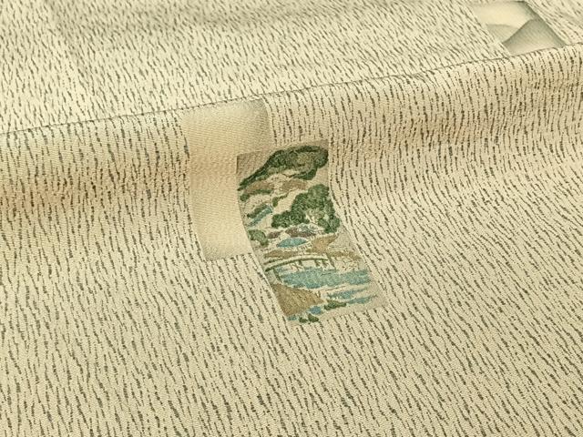 平和屋着物▽上質な小紋　単衣　短冊風景花文　正絹　逸品　AABL9218jh
