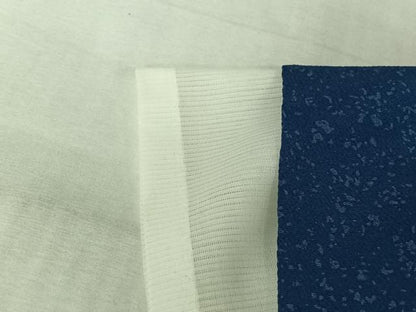 平和屋着物▽訪問着　単衣　藍　更紗花唐草文　正絹　逸品　AABL9232jh