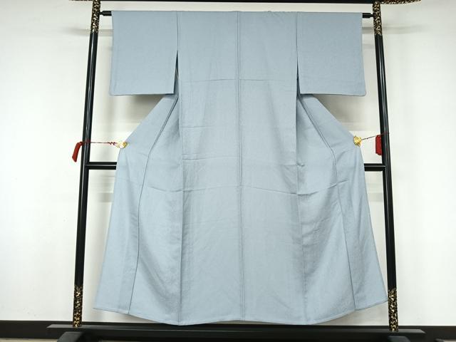 平和屋着物▽上質な色無地　単衣　水色　正絹　逸品　AABL9236jh