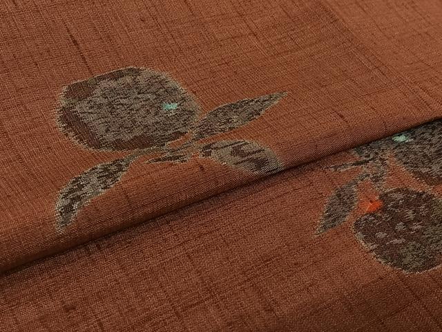 平和屋着物▽上質な紬　単衣　成り物　正絹　逸品　AABL9237jh