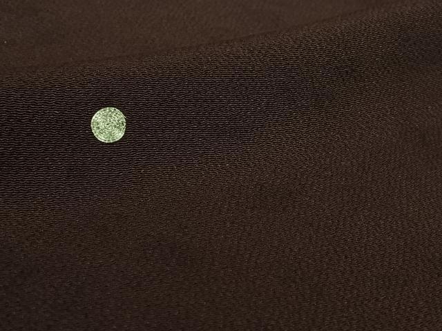 平和屋着物▽訪問着　単衣　駒刺繍　総刺繍　丸文　鬼しぼ縮緬　正絹　逸品　AABL9238jh