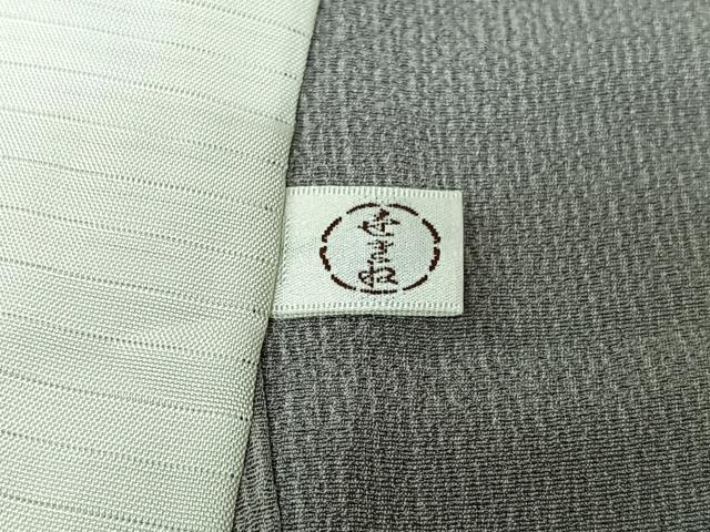 平和屋着物▽上質な小紋　単衣　縞　正絹　逸品　AABL9240jh
