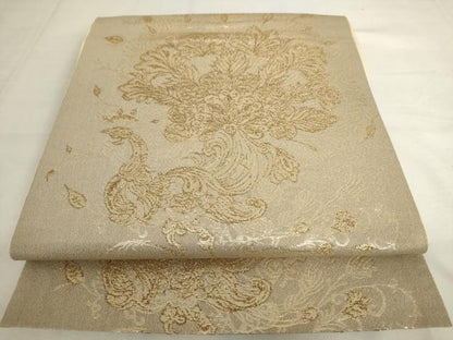 平和屋着物◎六通柄袋帯　鳳凰花文　金糸　正絹　逸品　AABL9268wj