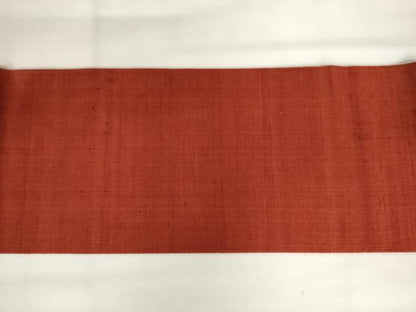 平和屋着物●銀座きしや 九寸名古屋帯 紬地 弁柄色 正絹 逸品 未使用 AABL9269wj