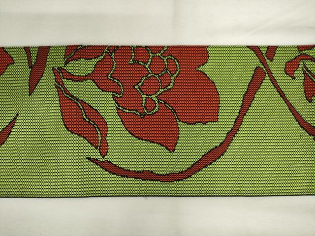 平和屋着物◎本場筑前博多織　八寸名古屋帯　花間道　正絹　逸品　AABL9277wj