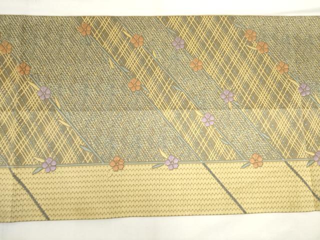 平和屋着物◎本場筑前博多織　八寸名古屋帯　唐織　舞花文　正絹　逸品　AABL9279wj