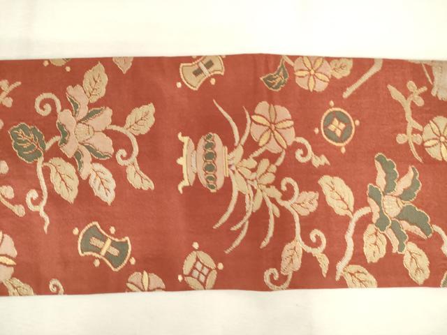 平和屋着物◎つけ帯　唐織　唐子　金糸　正絹　逸品　AABL9287wj