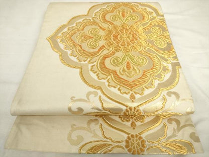 平和屋着物◎六通柄袋帯　宝相華　金糸　正絹　逸品　AABL9289wj