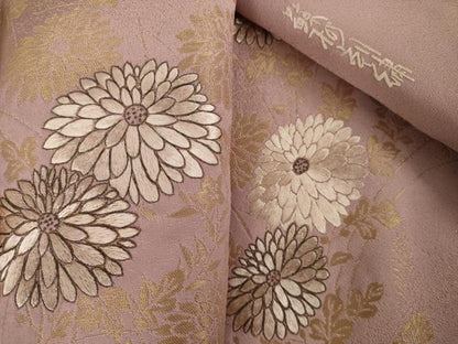 平和屋着物●豪華色留袖　蘇州刺繍　寿光織　草花文　正絹　逸品　AABL9307ck