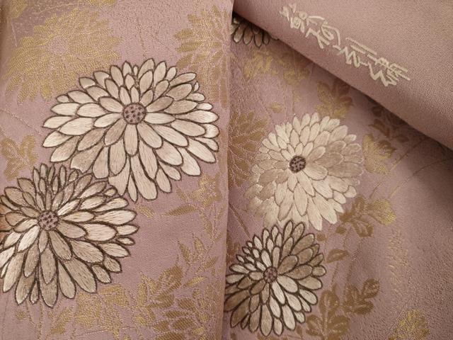 平和屋着物●豪華色留袖　蘇州刺繍　寿光織　草花文　正絹　逸品　AABL9307ck