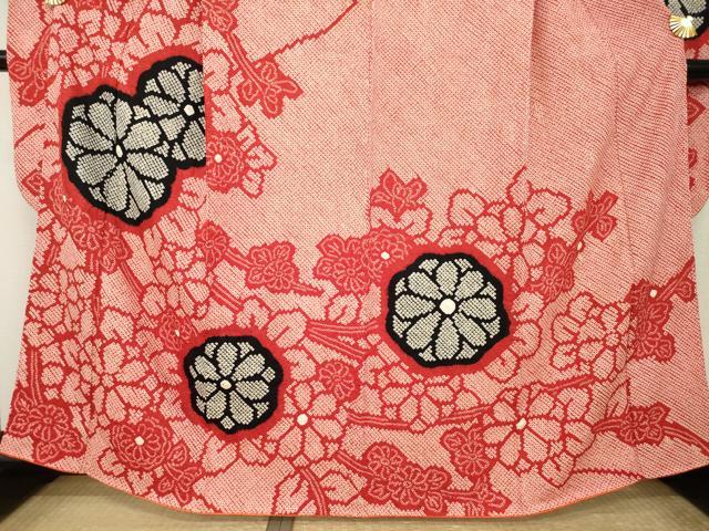 平和屋着物●豪華振袖　総絞り　枝花文　正絹　逸品　AABL9311ck