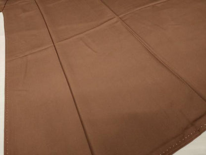 平和屋着物●上質な色無地　茶褐色　正絹　逸品　AABL9312ck