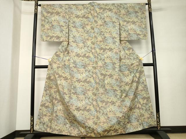 平和屋着物●本場大島紬　7マルキ　枝葉文　総絣　正絹　逸品　AABL9315ck